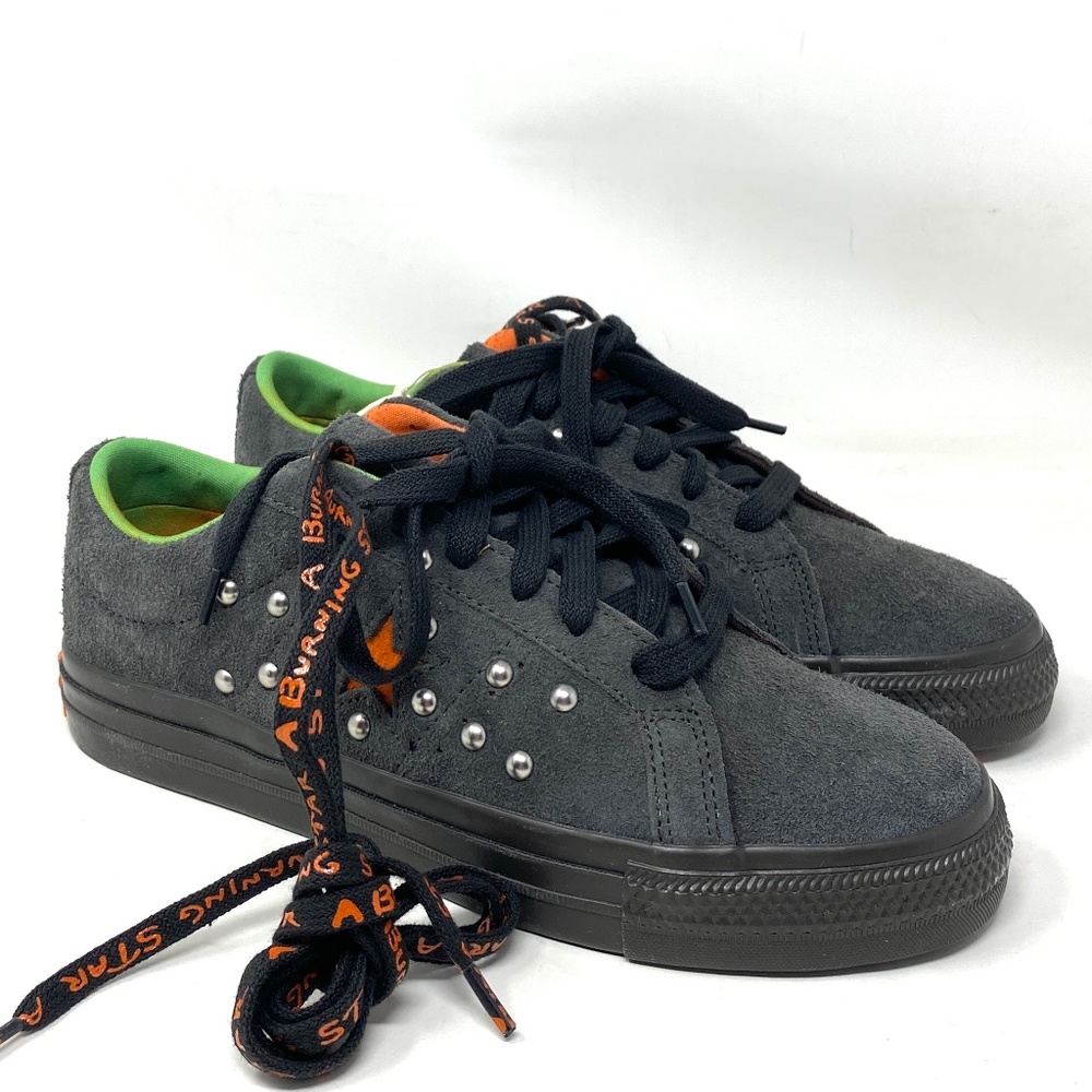 Converse One Star A Burning Star Black Sneakers Suede Low Women's Size A01763C - Picture 2 of 10